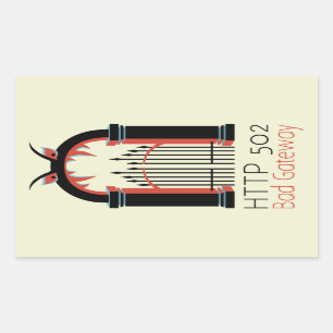 502 Bad Gateway Rechteckiger Aufkleber