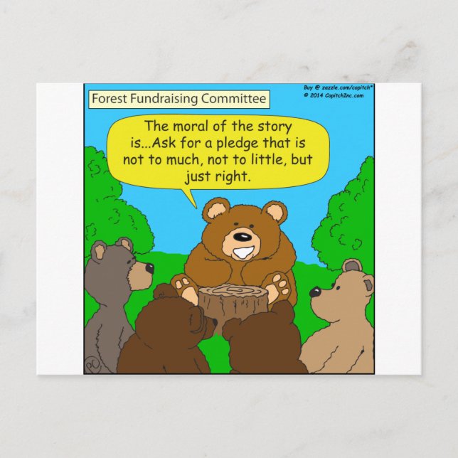 502 Fundraising fragte genau die richtige Art und  Postkarte (Vorderseite)