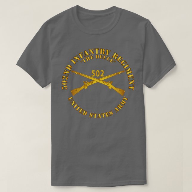 502. Infanterie Regt the Deuce Infantry Br T-Shirt (Design vorne)