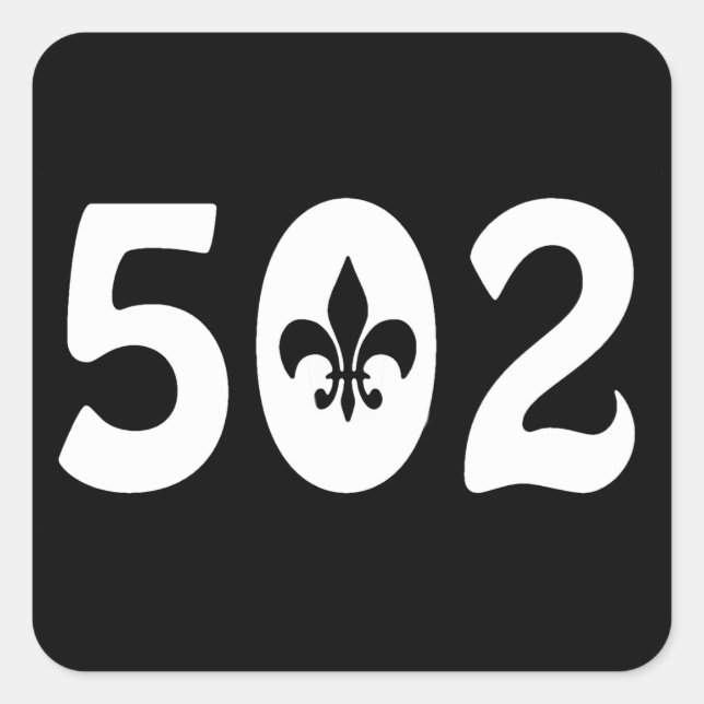 502 QUADRATISCHER AUFKLEBER (Vorderseite)