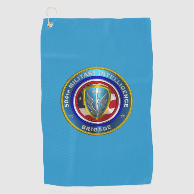 504. Brigade des Militärgeheimdienstes Golfhandtuch (Vorderseite)