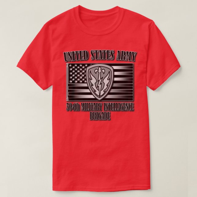 504. Brigade des Militärgeheimdienstes T-Shirt (Design vorne)