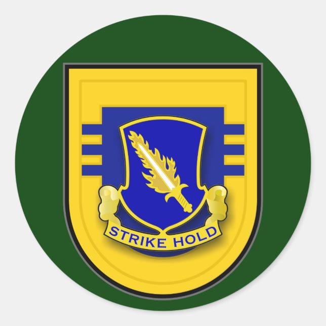 504. Infanterie-Regiment - 3d Battalion Flash Runder Aufkleber (Vorderseite)