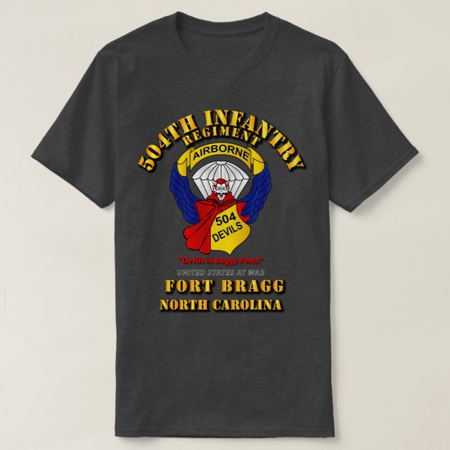 504. Infanterie Regiment Devils FBNC T-Shirt (Design vorne)