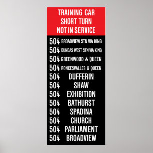 504 KÖNIG Replik Rollsign (CLRV) Poster