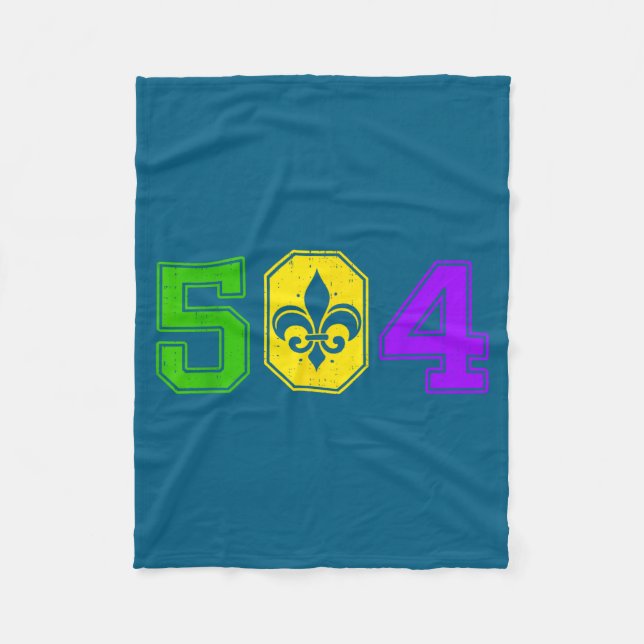 504 Mardi Gras New Orleans Louisiana Carnival Men  Fleecedecke (Vorderseite)