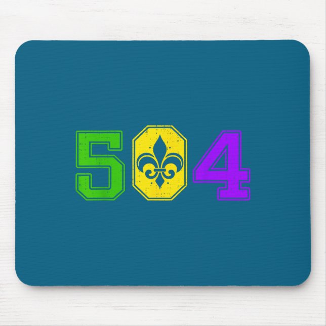 504 Mardi Gras New Orleans Louisiana Carnival Men  Mousepad (Vorne)