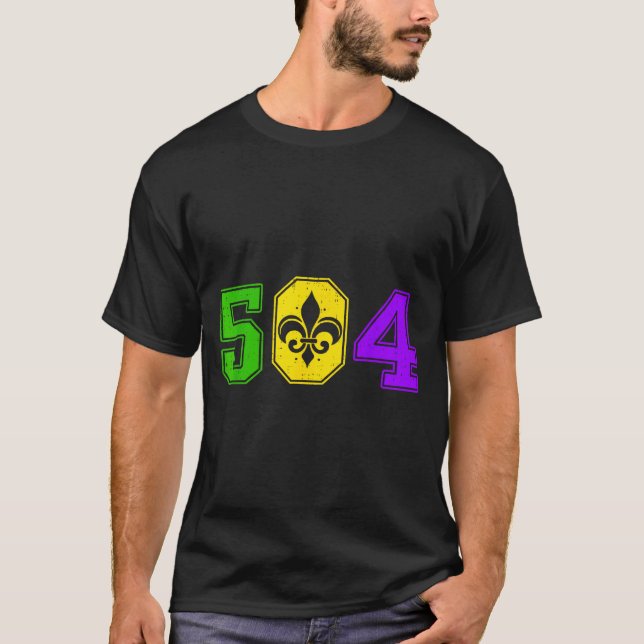 504 Mardi Gras New Orleans Louisiana Carnival Men  T-Shirt (Vorderseite)