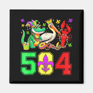 504 Nola Mardi Gras New Orleans Louisiana Parade Magnet