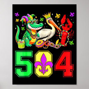 504 Nola Mardi Gras New Orleans Louisiana Umzug Poster