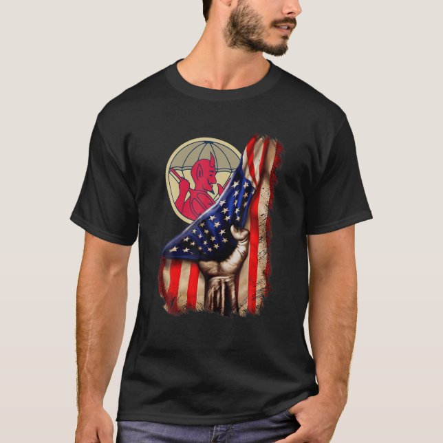 504. Parachute Infanterie Regiment (504. PIR) Amer T-Shirt (Vorderseite)