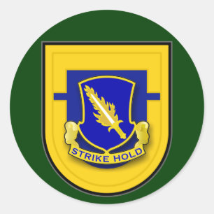 504th Infanterie-Regiment - 1. Bataillon-Blitz Runder Aufkleber