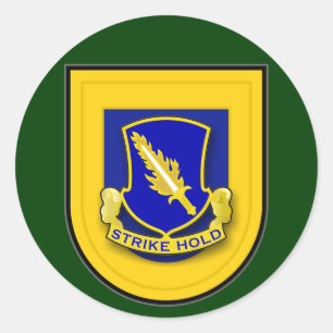 504th Infanterie-Regiment-(im Flugzeug) Blitz Runder Aufkleber