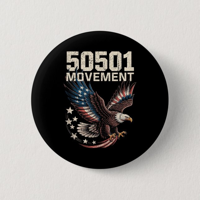 50501 Amerikanische Flagge im Fliegenadler mit Ste Button (Vorderseite)