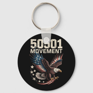 50501 Amerikanische Flagge im Fliegenadler mit Ste Schlüsselanhänger