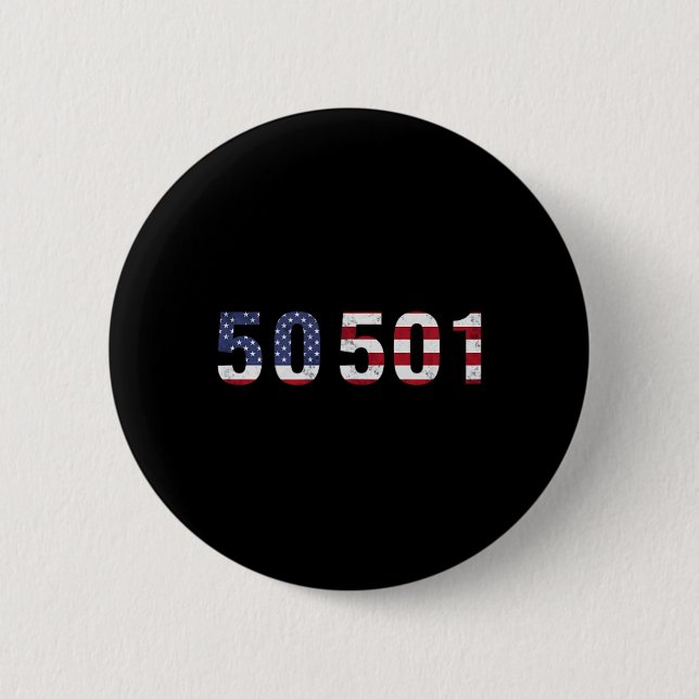 50501 Protest gegen Trump 50 Proteste 50 Staaten Button (Vorderseite)