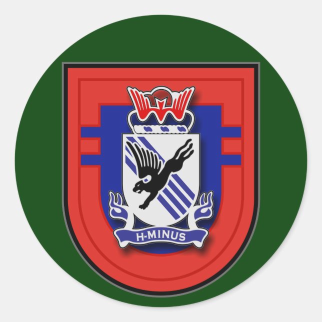 505th Infanterie-Regiment - 2d Bataillonblitz Runder Aufkleber (Vorderseite)