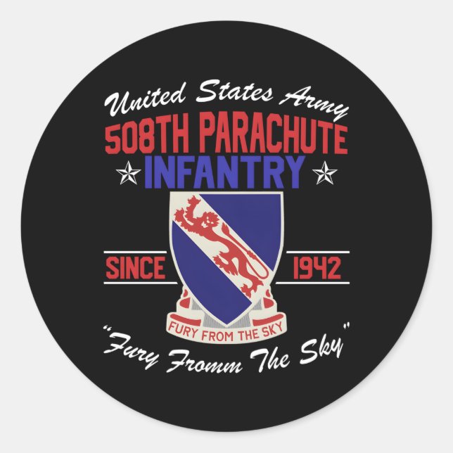 508th Parachute Infantry Regit Runder Aufkleber (Vorderseite)