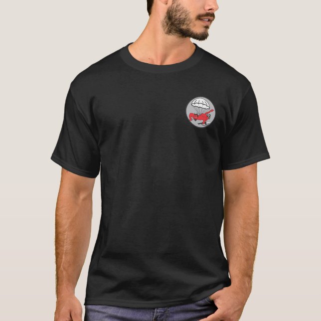 508th PIR Taschen-Flecken + Im Flugzeug Flügel-T - T-Shirt (Vorderseite)
