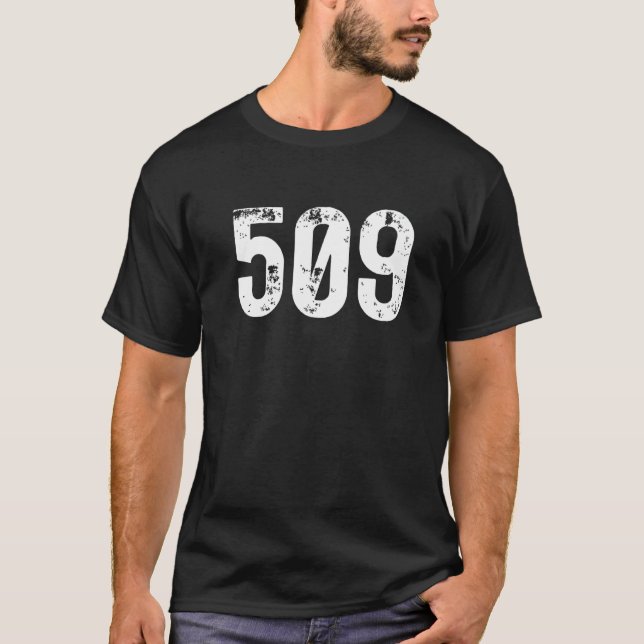 509 Area Code Spokane WA Mobile Telefone Area Cod T-Shirt (Vorderseite)