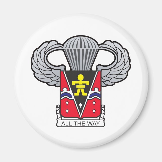 509. Im Flugzeug Wappen mit Im Flugzeug Flügeln Magnet (Vorne)