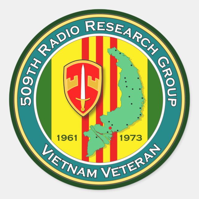 509. RRG - ASA Vietnam Runder Aufkleber (Vorderseite)