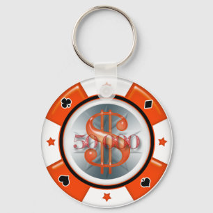 $50.000,00 Poker-Kasino-spielender Chip Schlüsselanhänger