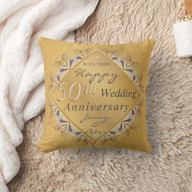 50./1. Hochzeit-Jubiläum-Kissen Kissen (Decke)