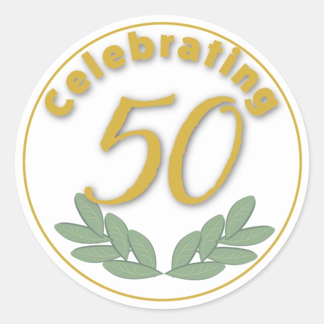 50 - 3 Zoll Runder Aufkleber (Vorderseite)