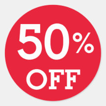 50 % 50 % Rabatt Verkauf weiß und rot