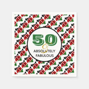 50 & Absolut fabelhafte KENYA Feier Serviette