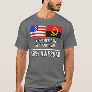 50 American 50 Angolan 100 Phantastisches Geschenk T-Shirt