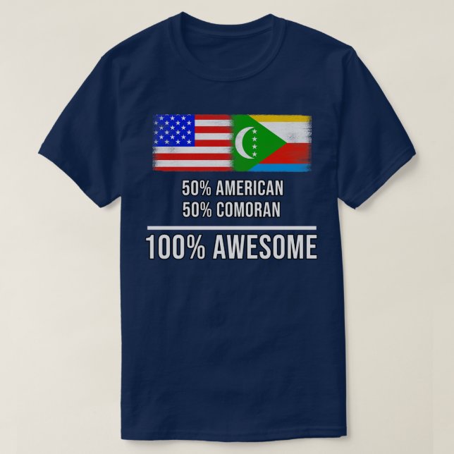 50 American 50 Comoran 100 Phantastisches Geschenk T-Shirt (Design vorne)