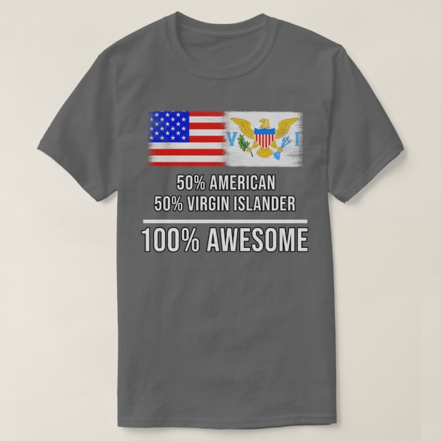 50 American 50 Jungfrau Islander 100 Phantastische T-Shirt (Design vorne)