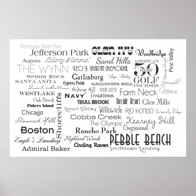 50 Americas Best Golf Courses Poster (Vorne)