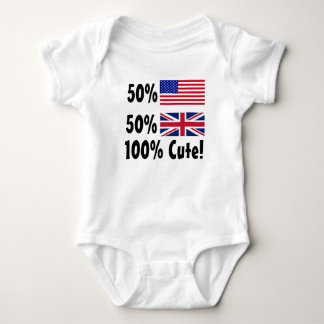 50% Amerikaner 50% Britische 100% Niedlich Baby Strampler