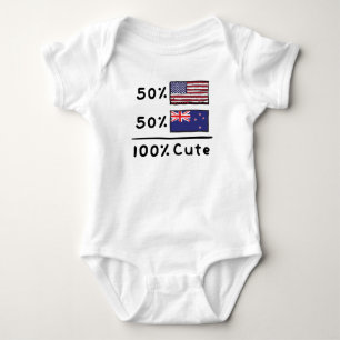 50% Amerikaner 50% Neuseeland 100% Niedlich Neusee Baby Strampler
