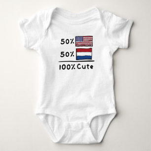 50% Amerikaner 50% Niederländer 100% Niedlich Nie Baby Strampler