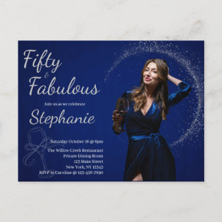 50 and Fabulous | 50th Birthday Party Postkarte