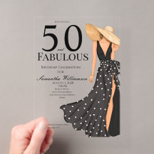 50 and Fabulous Black Birthday Party