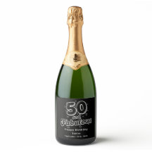 50 and Fabulous Retro Bubble Letter Birthday
