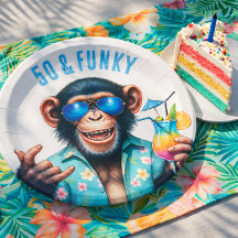 50 and Funky Summer Monkey 50th Birthday