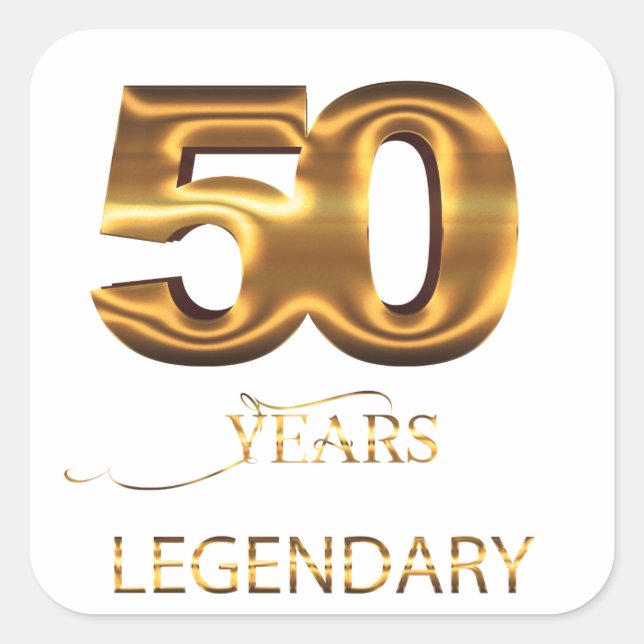 50 ans autocollant légendaire (Devant)