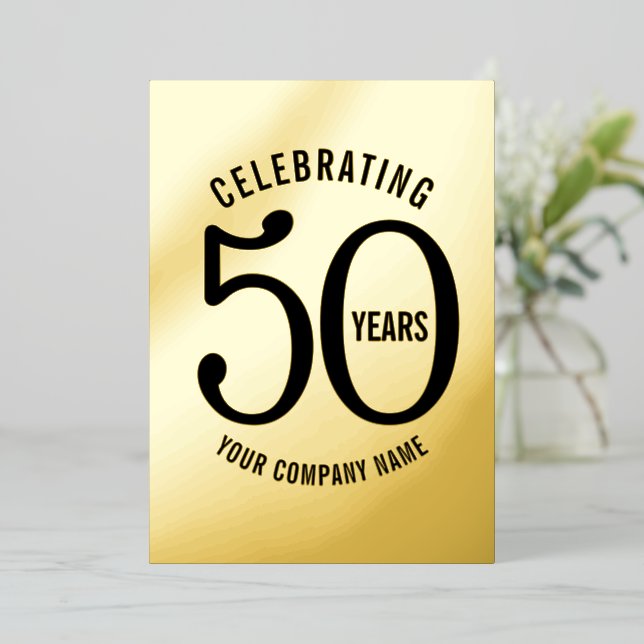 50 ans d'entreprise anniversaire invitations fêtes (Debout devant)