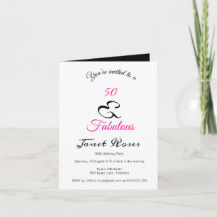 50 ans et Fabuleux Carte d'anniversaire personnali