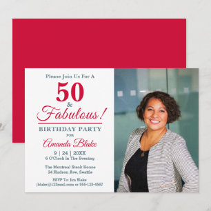 50 ans et Fabuleux ! Invitation à une fête d'anniv
