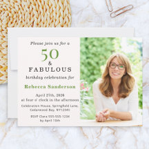 50 ans et Fabuleux Invitation Anniversaire 50 ans 