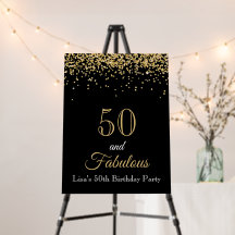 50 ans et Fabuleux Paillettes dorées et Anniversai