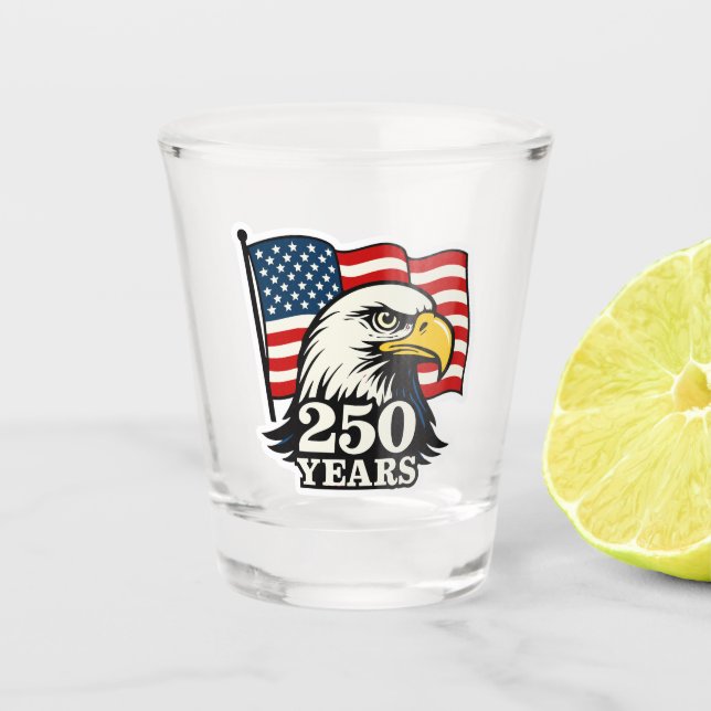 50 ans Verre de tir patriotique - USA Eagle & Drap (Devant)