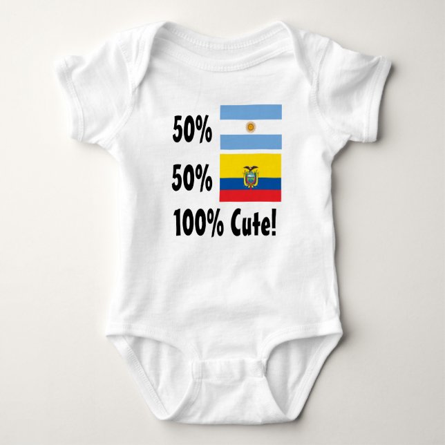 50% Argentinier50% Ecuadorian 100% niedlich Baby Strampler (Vorderseite)